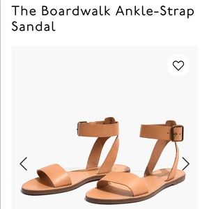NWT Madewell Boardwalk Ankle Sandal Size 8.5